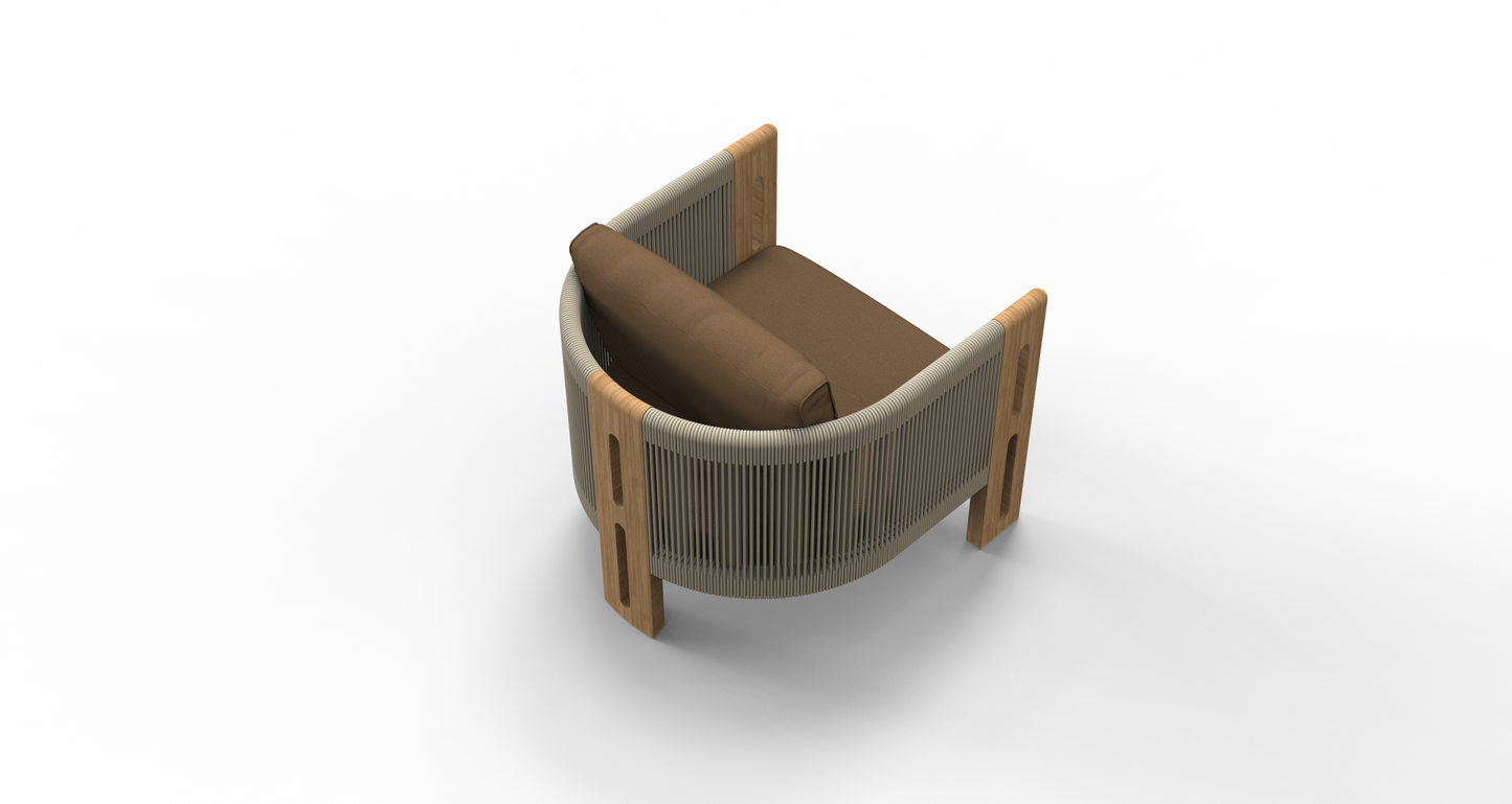 Camano Single Sofa (Teak)